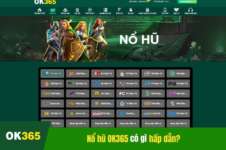 Những lý do nên lựa chọn chơi nổ hũ online tại nhà cái OK365