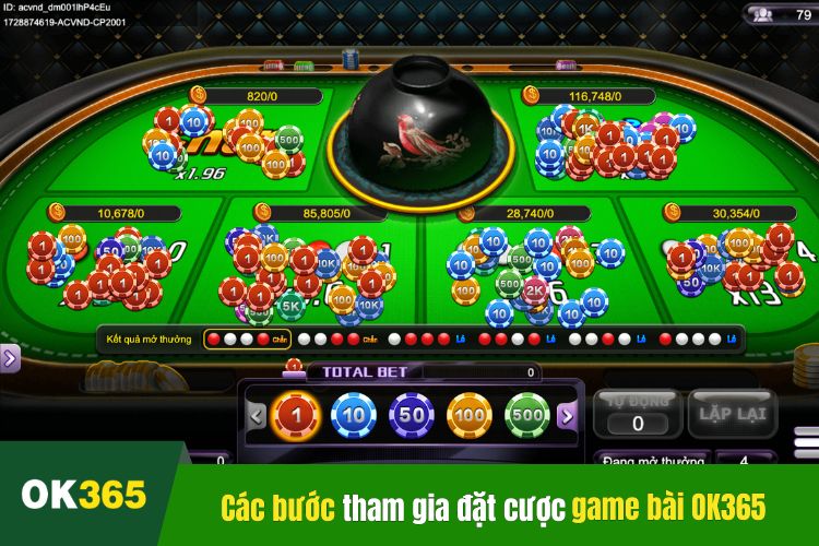 Tham khảo các bước tham gia đặt cược game bài OK365