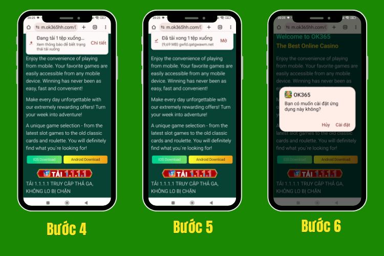 Tham khảo việc tải app OK365 trên Android
